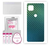 apgo Protective Skin Sticker for the back compatible with Motorola Moto G 5G, Wrap Film, Foil, Vinyl - Pattern Carbon Chameleon CAKA1