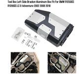 Caja de Herramientas para motocicleta, soporte lateral izquierdo, caja de aluminio apta para BMW R1250GS gris