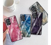 Funda de cristal con patrón de mármol 6 para Samsung Galaxy A52 A71 A50 A51 A70 A21s A31 A72 A10 A12 A30 A22 5G Samsung A53 5G