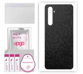 apgo Protective Skin Sticker for the back compatible with Realme X50 Pro Play, Wrap Film, Foil, Vinyl - Pattern Black Honeycomb