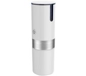 Cafetera portátil de espresso con puerto USB, pequeña máquina de café para viajes blanco