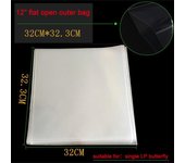 50 fundas protectoras de gel OPP para grabación de tocadiscos, bolsa autoadhesiva para discos de vinilo LP, 1 pulgada, 32,3 cm x 32 cm