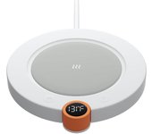 Calentador de café inteligente y calentador de tazas para escritorio con apagado/encendido automático y 3 ajustes de temperatura, calentador de bebidas y calentador de cera para té, leche, café EU adapter