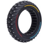 10x2.70 6.5 (10x2.75) Neumático para Patinete Eléctrico con Tornillos Antideslizantes Goma de Línea Tricolor Panal
