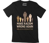 Camiseta ULTRABÁSICA para hombre Make Racism Wrong Again Camiseta Black Lives Matter Camiseta de manga corta Camiseta XS negro
