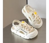 Sandalias de verano para bebé, zapatos de playa con protección para los dedos, Sandalias deportivas para niños y niñas, zapatos de fondo suave para niños de 1 a 6 años 22 blanco