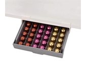 Organizador de cajones pequeños para cápsulas de café, té y café, sin necesidad de perforar, para guardar y guardar en casa o en la oficina 27.2x18.5x7.5cm