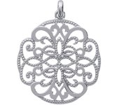 Les Trésors De Lily [J4158] - Pendentif Argent 'Chorégraphie' argenté (rhodié) - 25 mm plata