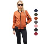 Chaqueta Bomber de manga larga con cuello de béisbol para mujer, ropa exterior fina y holgada, chaquetas de vuelo con cremallera, abrigo superior para primavera y otoño 3XL gris