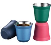 Taza de café espresso de acero inoxidable de doble pared de 80 ml, taza de café aislante Nespresso Pixie, linda cápsula, taza térmica, tazas de café 80ML