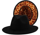 Sombrero de fieltro de lana para mujer y hombre, sombrero Fedora de fondo negro de ala ancha Simple, sombrero de fiesta para hombre y mujer, sombreros para misa de Jazz, gorro panamá de retales 55-58CM adjustable