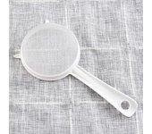 Yousheng-colador de mano para cocina, colador de malla de plástico para hojas de té, tamiz de harina Small blanco