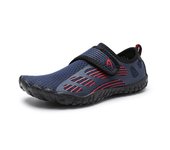 Zapatos de agua ligeros y antideslizantes para hombre, zapatos acuáticos transpirables de secado rápido, zapatillas de playa para hombre, suela suave elástica 40 azul