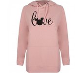 Disney Mujeres/Damas Love Mickey Sudadera con capucha L tormenta de polvo/color rosa