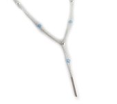 Les Trésors De Lily [B9466] - Collar de plata 'Clara' azul plata