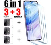 Protector de pantalla 6 en 1 para Xiaomi Redmi Note 11 9 8 7 Pro, vidrio templado para Redmi Note 10 Pro 11S 10S 9S 9T 9A 9C, película de lente NFC Redmi 8 puro