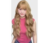 Peluca Siyu de Lolita larga y rizada: peluca natural y realista para mujer.