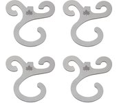 Gancho de cuerda para pulpo LOGOS 71909010 Accesorios para tiendas de campaña (4 piezas) plata