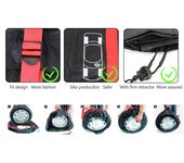 Bolsas de almacenamiento de neumáticos Poliéster Accesorios para neumáticos de automóvil S/L A prueba de polvo Impermeable Cubierta universal para neumáticos de repuesto para automóviles Protector de ruedas para vehículos S-4 Pcs