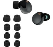 kwmobile - Juego de 8 tapones de silicona para auriculares Sony (4 tamaños) WF-1000XM5 / WF-1000XM4 negro