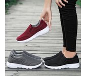 Zapatillas deportivas ligeras para hombre y mujer, zapatos sin cordones, zapatos deportivos para caminar 38 negro
