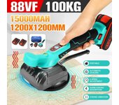 Vibrador eléctrico de azulejos 88VF, azulejo de piso automático, máquina de colocación de azulejos, herramienta para azulejos de pared de ladrillo + herramienta eléctrica de batería de 15000mAh