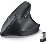 UGREEN Mouse Inalámbrico Vertical Ergonómico 6 Botones Previene el Brazo del Mouse Compatible con DPI OS Negro 2.4G 1000/1600/2000/4000 Windows/Mac etc.