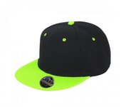 Result Gorra unisex Core Bronx Original Flat Peak Snapback en dos colores One Size negro/lazur