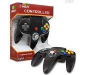 CIRKA : Gamepad negro para consola Nintendo 64 N64 (retro, joystick, pad...)