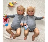 Muñeca de bebé Reborn de 60CM/50CM, muñeca bonita Maddie Popular con pelo rubio enraizado, cuerpo suave, muñeca hecha a mano de alta calidad 50cm