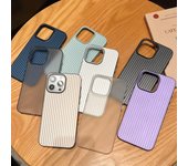Funda protectora anticaídas esmerilada con patrón ondulado para iPhone 16 Pro Max y Apple 5432 iPhone14Plus negro