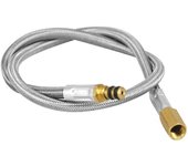 Adaptador de estufa de Gas de manguera de tubo de extensión de 44cm para cilindros de Camping al aire libre plata