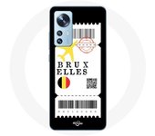 Coque pour Xiaomi Mi 12 / 12X Billet d'avion Bruxelles Belgique