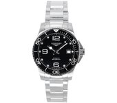Reloj para hombre Longines HydroConquest de acero inoxidable con esfera negra y buzos automáticos L3.780.4.56.6 300M