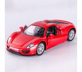 Modelo de coche de fundición 1/36 escala 918, coche de juguete de aleación de zinc para niños, vehículos de tracción trasera, coche de juguete para niños pequeños, regalo para niños y niñas 1/36-13x5x4cm rojo