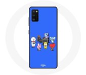 Coque pour Samsung Galaxy A41 BTS BT21 Tata Chimmy Cooky Rj Koya Shooky Et Mang Jouent De la musique