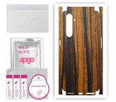 apgo Protective Skin Sticker for the back+sides compatible with Realme X50 Pro 5G, Full Wrap Film, Foil, Vinyl - Pattern Tigerwood