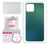 apgo Protective Skin Sticker for the back compatible with Cubot C30, Wrap Film, Foil, Vinyl - Pattern Carbon Chameleon CAKA1