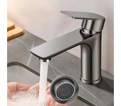 Grifo de baño de acero inoxidable 304, grifo mixto de agua fría y caliente para lavabo, grifo de fregadero, mezclador de Baño