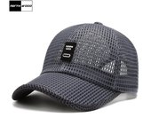 Gorra de béisbol de malla para hombre Gorras de verano transpirables Sombrero de papá Sombreros de pesca al aire libre Gorras de hueso Gorra de camionero Snapback Sombrero anti-UV Accesorios de sombrero unisex gris oscuro