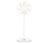 Ventilador Panasonic Electric de ahorro de energía con cambio de volumen de aire, flujo de aire de 7 pulgadas, motor de CC silencioso con temporizador, control remoto blanco [lanzado en 2024], silencioso. blanco