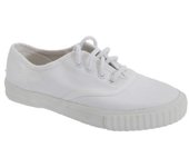 Dek Kids Zapatillas de lona blancas de encaje para niños pequeños, unisex 8 UK blanco