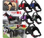 Chaleco de tracción ajustable para perros, correa suave para el pecho, arnés de correa antidisturbios para perros grandes, mejora XS-XL S azul