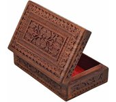 Caja de joyería tallada en madera, kit de estuche decorativo, cajas de almacenamiento, caja grande, organizadores de joyero, tocador para mujer, joyero para niñas, 30,48 cm