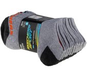 Skechers Boys 6pk No Show Calcetines S108264-GRY, para niño, Calcetines, gris 31-34 gris