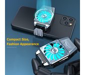 Ventilador de refrigeración para teléfono móvil, refrigerador recargable para teléfono móvil, diseño estirable de 4 a 6,7 ​​pulgadas Rechargeable