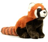 Juguete realista de 23cm, oso Panda rojo, gato, peluches realistas, muñeco de Panda menor de felpa, 1 ud. 1pc