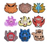 9 Uds. De adornos para zapatos de PVC de la serie de estilo de dibujos animados, accesorios para zuecos Croc 9pcs