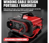 Cargador de batería de coche inteligente FOXSUR 25A 12V25A 24V15A Cargador de batería portátil carga opcional EU PLUG rojo
