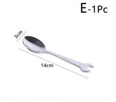 Cubiertos portátiles de viaje, tenedor, cuchara para acampar al aire libre, vajilla occidental, utensilios de cocina lavables, 1 ud.